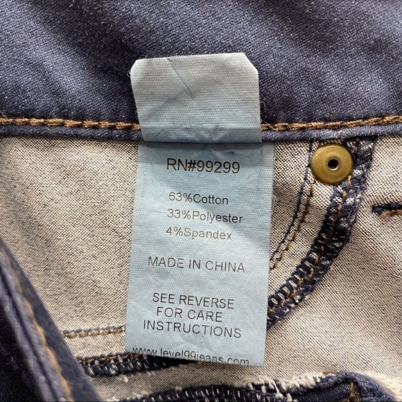 Revolve Level 99 Paris Moto Coated Skinny Jeans Size 25 Denim‎ Blue Leather Look - Picture 9 of 9